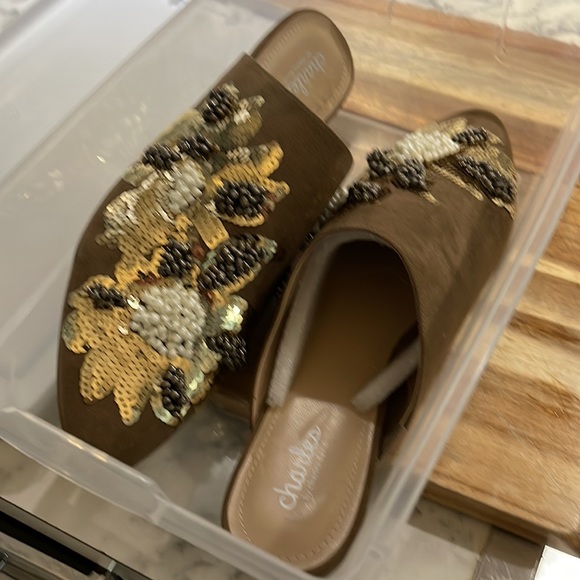 🌺NWOB Stunning Charles by Charles David sequenced mules/microsuede. Size… - Picture 8 of 8